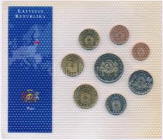 Lettország 1992-2003. 10h - 10K (8xklf) forgalmi sor műanyag tokban T:1 Latvia 1992-2003. 10 Haliero...