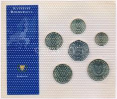Ciprus 1998-2003. 1c-50c (6xklf) forgalmi sor műanyag tokban T:1 kis patina Cyprus 1998-2003. 1 Cent...