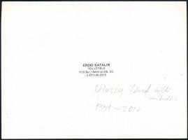 Utassy József költő, műfordító (1941-2010), Erdei Katalin 3 db pecséttel jelzett fotója, 13×18 cm