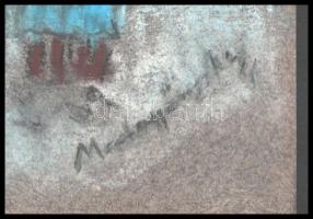 Mednyánszky jelzéssel: Katonák. Pasztell, papír, sérült. 23×30 cm