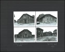 1983 Jankovszky György(1946-): Budapest, VIII. kerület, sarok analízis, 4 db fotó, feliratozva, aláírt, pecséttel jelzett, kartonra kasírozva, 18x25,5 cm