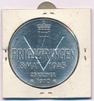 Norvégia 1970. 25K Ag "V. Olaf / A felszabadulás 25. évfordulója" lezárt tokban T:1
Norwa...