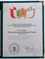 2004. "Honvédelemért Kitüntető Cím II. osztálya" zománcozott ezüstözött kitüntetés mellsza...