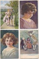 11 db RÉGI motívum képeslap: művész / 11 pre-1945 motive postcards: art