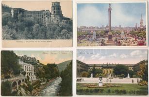 10 db RÉGI külföldi város képeslap / 10 pre-1945 European town-view postcards