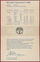 Hollandia 1992. 10c-5G (6xklf) + "Zeeland / 'Srijks Munt" zseton díszkiadásban T:PP k...