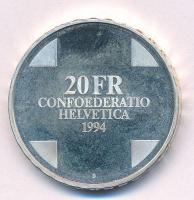 Svájc 1994B 20Fr Ag "Az Ördög hídja" T:PP fo.
Switzerland 1994B 20 Francs Ag "Devil&...