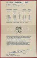 Hollandia 1988. 10c-5G (6xklf) + "Groningen / 'Srijks Munt" zseton díszkiadásban T:PP...