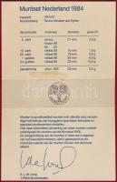 Hollandia 1984. 10c-2 1/2G (5xklf) + "'Srijks Munt" zseton díszkiadásban T:PP kis pat...