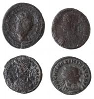 Római Birodalom 4db-os vegyes rézpénz tétel a Kr. u. III-IV századból T:2-,3 patina Roman Empire 4pcs of copper coins from 3rd and 4th century AD C:VF,F patina