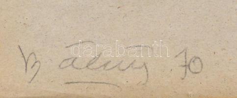 Bálint Endre (1914-1986): Szentendrei motívumok, monotípia, papír, nagyon apró szakadással, jelzett,...