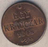 1848. 1kr T:2+ lapkahiba