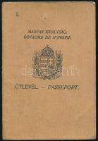 1931 Győr, Magyar Királyság által kiállított fényképes útlevél / Hungarian passport
