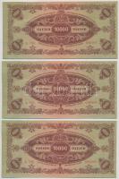 1945. 10.000P "MNB" bélyeggel (6x) sorszámkövetők T:I,I-