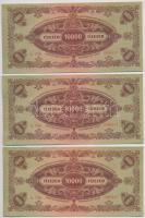 1945. 10.000P "MNB" bélyeggel (6x) sorszámkövetők T:I,I-