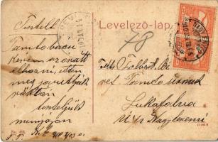 1910 Nagyenyed, Aiud; Fő tér, üzletek. W.L. (?) No.468. / main square, shops (EK)