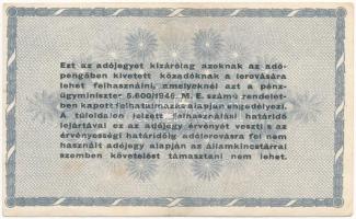 1946. 500.000AP sorozat- és sorszám nélkül T:I-