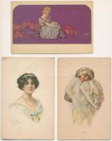 18 db RÉGI használatlan olasz művész képeslap / 18 pre-1945 unused Italian art motive postcards