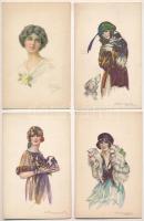 18 db RÉGI használatlan olasz művész képeslap / 18 pre-1945 unused Italian art motive postcards