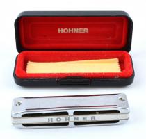 M. Hohner 580 szájharmonika, tokban, h: 10 cm