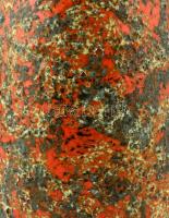 Pesthidegkúti retró kerámia váza, matricával jelzett, kis kopásnyomokkal, m: 20 cm