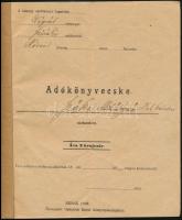1896 Szirák, adókönyvecske