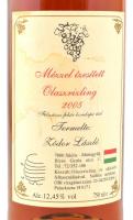 2005 Mézzel ízesített olaszrizling, termelte: Zódor László, Siklós, 750 ml