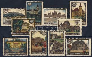 1913 Magyar Iskola Egyesület 10db BUDAPESTI levélzáró "RITKA"