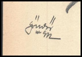 Göndör Bertalan (1908-1945): Déja-Vu. Ceruza, papír, jelzett, 33×20 cm