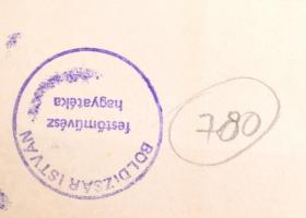 Boldizsár István (1897-1984): Szépnaboglya. Rézkarc, papír, (hátoldalán hagyatéki pecsét) 15x24 cm