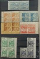 IZRAEL előfutárok és propaganda bélyegek gyűjteménye általában összefüggésekben, kisívekben, 850 db ...