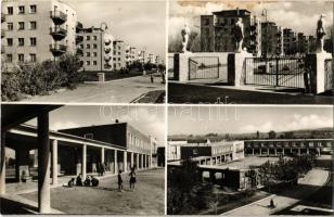 1963 Almásfüzitő, lakótelep, iskola. Képzőművészeti Alap Kiadóvállalat (ragasztónyom / gluemark)
