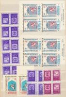 Vegyes parafila tétel levélzárók, ragjegyek, ívek, közte öntapadós bélyegek 7 lapos A/4-es berakóban