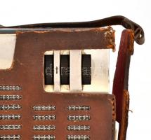 Standard 2 Speaker Deluxe rádiómagnó, sérült viseltes, bőrtokban, az antenna lejár, kipróbálatlan, 2...