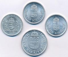 1939. 1P Ag + 1941-1944. 1P Al (2x) + 1941. 2P Al T:1,1-