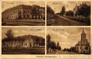 1937 Csanádpalota, Községháza, Fő utca, Hangya vendéglő, Római katolikus templom