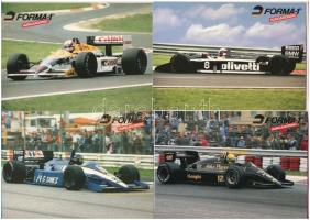 5 db MODERN motívum képeslap: versenyautók, Hungaroring Forma-1, emlékbélyegzéssel / 5 modern motive postcards: racing cars