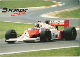 5 db MODERN motívum képeslap: versenyautók, Hungaroring Forma-1, emlékbélyegzéssel / 5 modern motive...