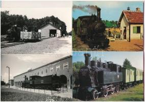 6 db MODERN motívum képeslap: gőzmozdonyok / 6 modern motive postcards: locomotives