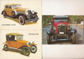 9 db MODERN motívum képeslap: autók, hintók / 9 modern motive postcards: automobiles, chariots