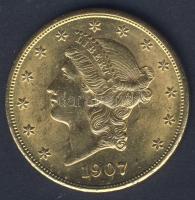 USA 1907. 20$ Au "Liberty" 33,436g T:2 kis ph.
