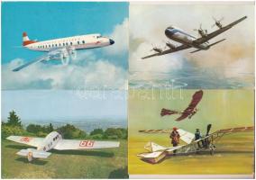 12 db MODERN motívum képeslap: repülők / 12 modern motive postcards: aircrafts