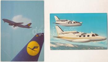 12 db MODERN motívum képeslap: repülők / 12 modern motive postcards: aircrafts