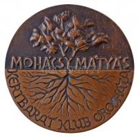 1983. Mohácsy Mátyás - Kertbarát Klub Orosháza kétoldalas, Br plakett (97mm) T:2 kis patina