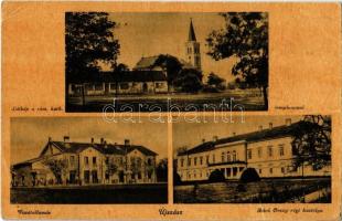 1943 Újszász, római katolikus templom, vasútállomás, Báró Orczy régi kastélya (Rb)