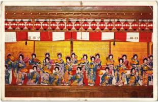 Japanese geishas, folklore (small tear)