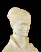 Kelemen K. jelzéssel: Álló alak, Biszkvit kerámia. 44 cm