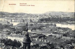 1917 Budapest, Duna részlet, látkép Pestről (EK)