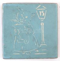 Számkirakós logikai játék, kopott, fém tokban, 7x7x0,5 cm