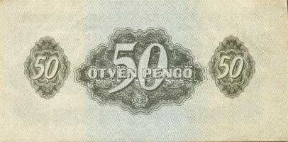 1944. 50P "V.H." (2x) egymásutáni sorszámmal T:I,I- pici saroktörés